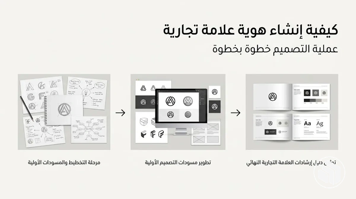 عملية تصميم هوية العلامة التجارية خطوة بخطوة من التخطيط إلى الإرشادات