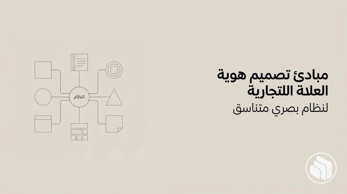 تصور يوضح المبادئ التي تكوّن نظامًا متناسقًا لهوية العلامة التجارية