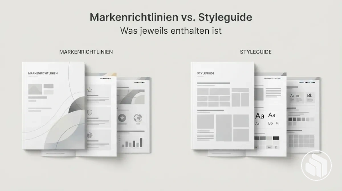 Vergleich von Markenrichtlinien und einem Styleguide