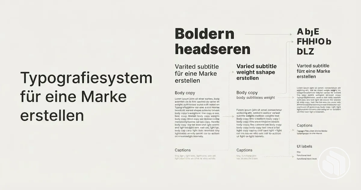 Typografiesystem einer Marke mit Schriftfunktionen und typografischer Hierarchie