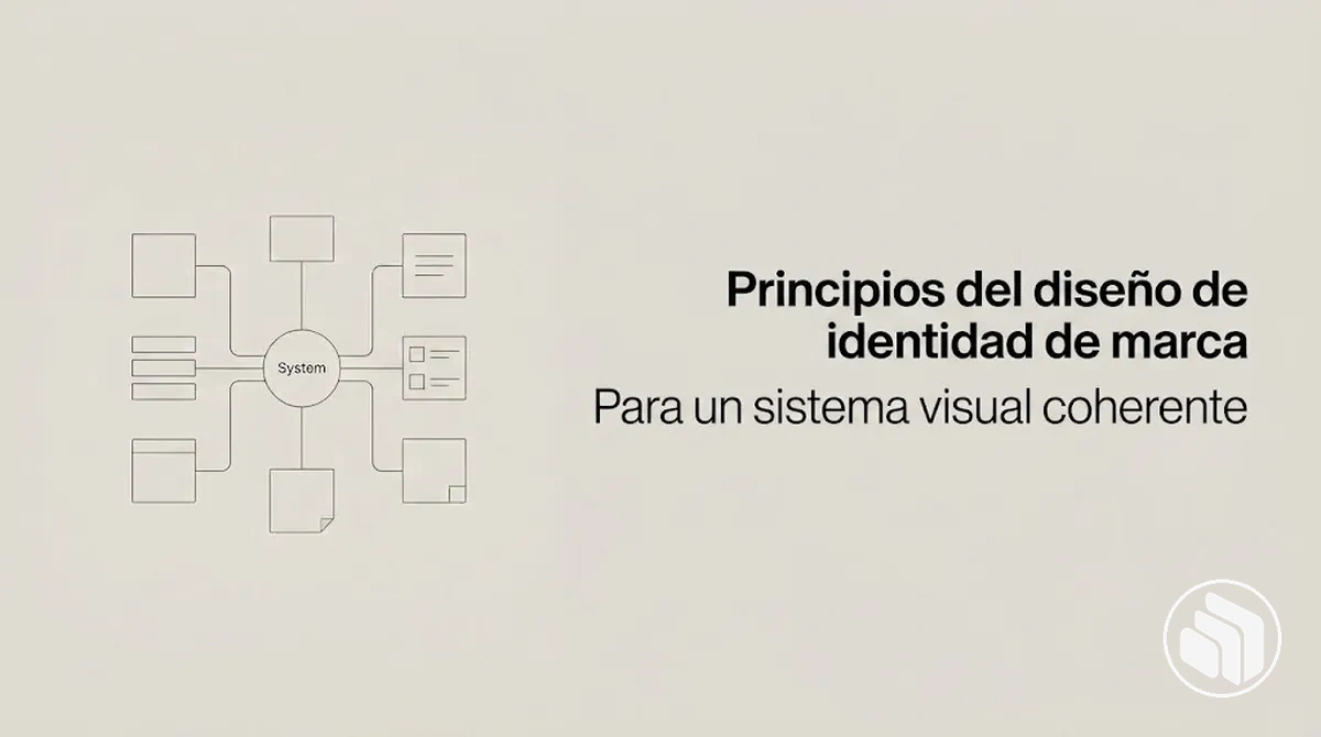 Representación visual de los principios que crean un sistema de identidad de marca coherente