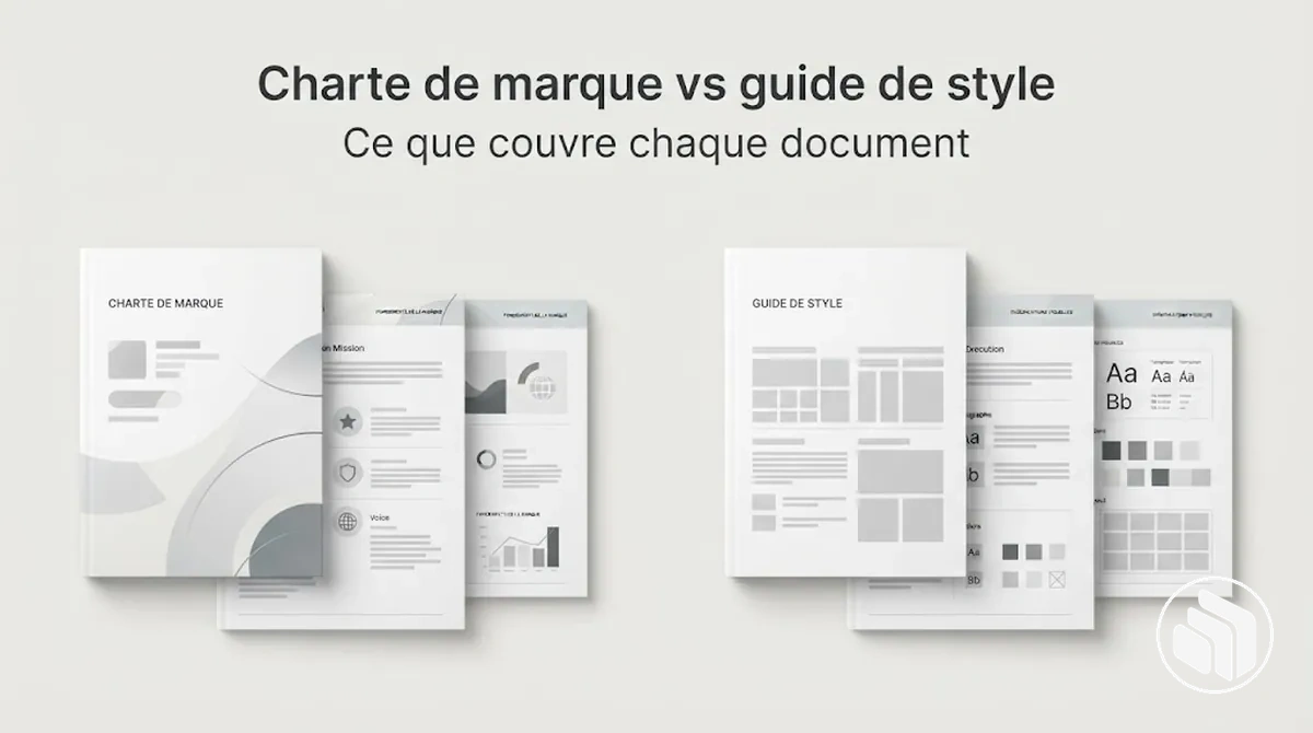 Comparaison entre une charte de marque et un guide de style