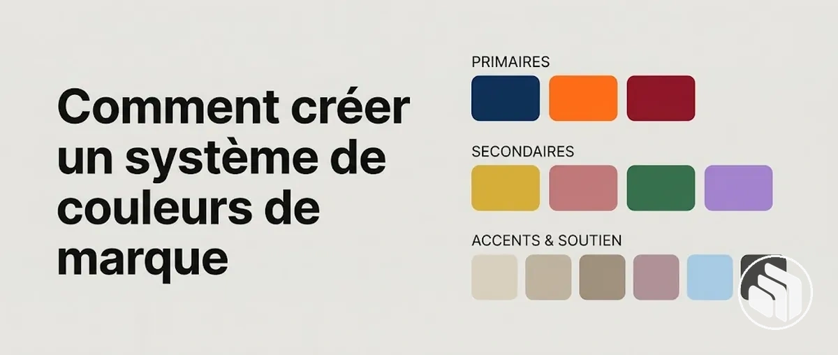 Système de couleurs de marque avec couleurs principales, secondaires et complémentaires