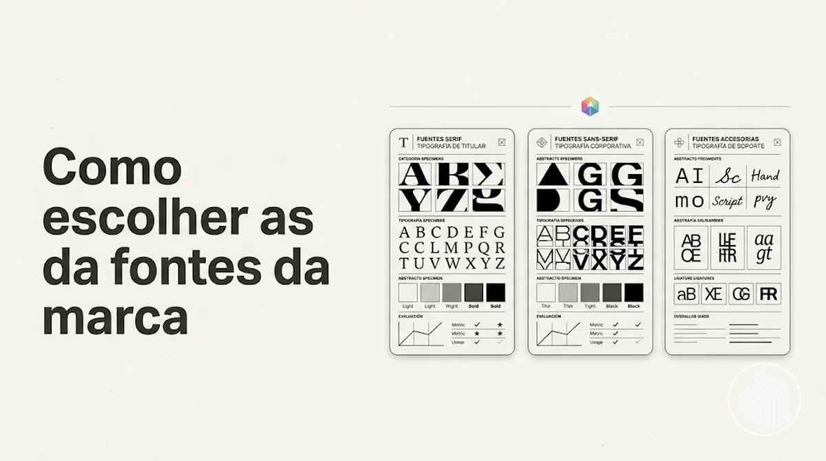 Exemplos de seleção de fontes da marca para uma identidade visual